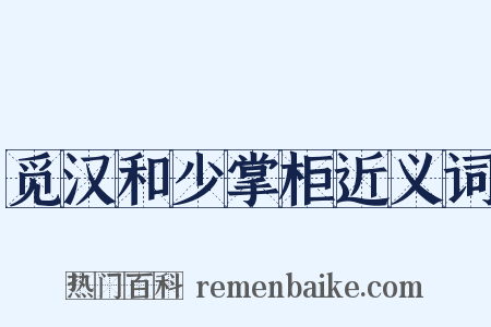觅汉和少掌柜近义词是什么意思的图片